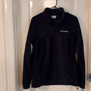 Columbia fleece pullover, size Small, black